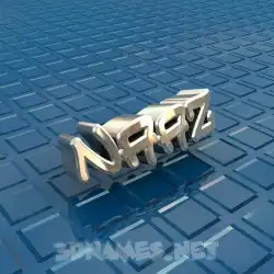 naaz in Blue Bling style - 3D name wallpaper