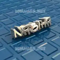 nabiha in Blue Bling style - 3D name wallpaper
