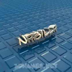 nabilla in Blue Bling style - 3D name wallpaper