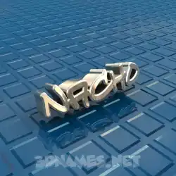 nacho in Blue Bling style - 3D name wallpaper