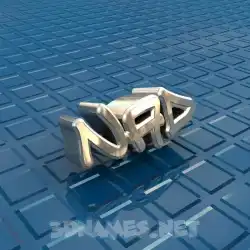 nad in Blue Bling style - 3D name wallpaper
