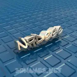 nadege in Blue Bling style - 3D name wallpaper