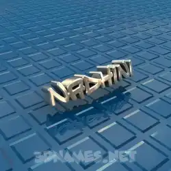 nadhini in Blue Bling style - 3D name wallpaper