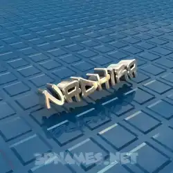 nadhira in Blue Bling style - 3D name wallpaper