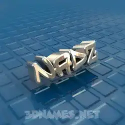 nadz in Blue Bling style - 3D name wallpaper