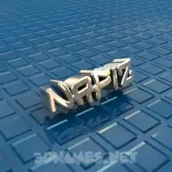 nafiz in Blue Bling style - 3D name wallpaper