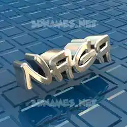 naga in Blue Bling style - 3D name wallpaper