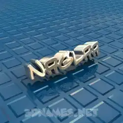 naglaa in Blue Bling style - 3D name wallpaper