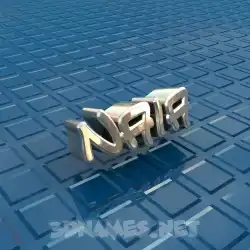 naia in Blue Bling style - 3D name wallpaper