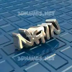 nain in Blue Bling style - 3D name wallpaper