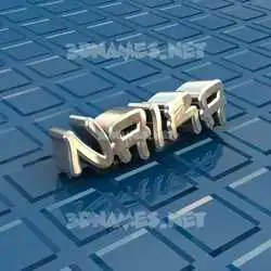 naira in Blue Bling style - 3D name wallpaper