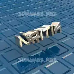 naitik in Blue Bling style - 3D name wallpaper