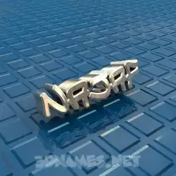 najaf in Blue Bling style - 3D name wallpaper