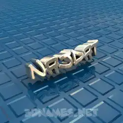 najdat in Blue Bling style - 3D name wallpaper