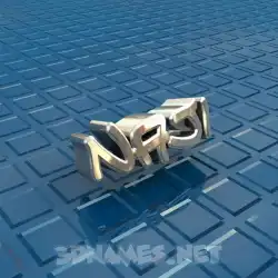 naji in Blue Bling style - 3D name wallpaper