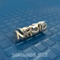 najib in Blue Bling style - 3D name wallpaper