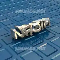 najim in Blue Bling style - 3D name wallpaper
