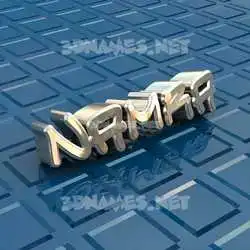 namra in Blue Bling style - 3D name wallpaper