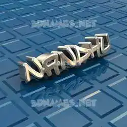 nandhu in Blue Bling style - 3D name wallpaper
