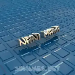 nani maha in Blue Bling style - 3D name wallpaper