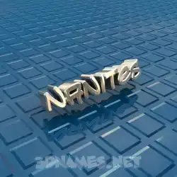 nanites in Blue Bling style - 3D name wallpaper