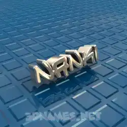 nanki in Blue Bling style - 3D name wallpaper