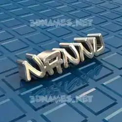nannu in Blue Bling style - 3D name wallpaper