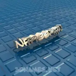 nareeman in Blue Bling style - 3D name wallpaper