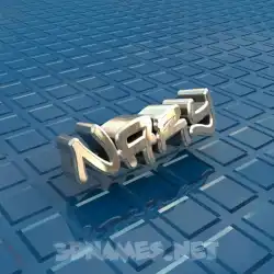 nary in Blue Bling style - 3D name wallpaper