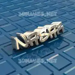 nasar in Blue Bling style - 3D name wallpaper