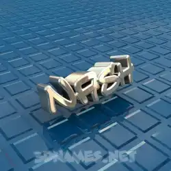 nash in Blue Bling style - 3D name wallpaper
