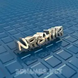 nashwa in Blue Bling style - 3D name wallpaper