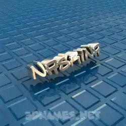 nasrina in Blue Bling style - 3D name wallpaper