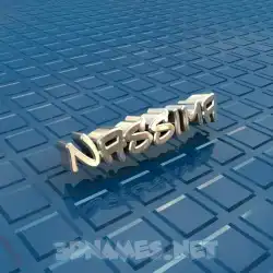 nassima in Blue Bling style - 3D name wallpaper