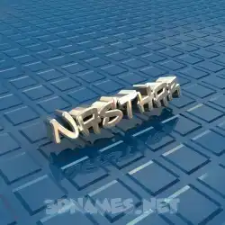 nasthar in Blue Bling style - 3D name wallpaper