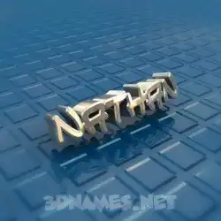 nathan in Blue Bling style - 3D name wallpaper