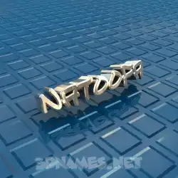 natoofa in Blue Bling style - 3D name wallpaper