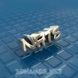 nats in Blue Bling style - 3D name wallpaper