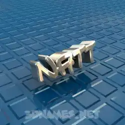 natt in Blue Bling style - 3D name wallpaper