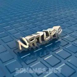nature in Blue Bling style - 3D name wallpaper