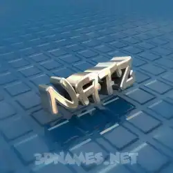 natz in Blue Bling style - 3D name wallpaper