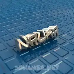 naura in Blue Bling style - 3D name wallpaper