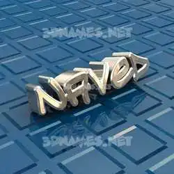 naved in Blue Bling style - 3D name wallpaper