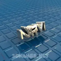 navi in Blue Bling style - 3D name wallpaper