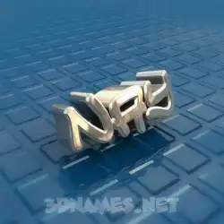 nay in Blue Bling style - 3D name wallpaper