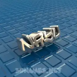 nayu in Blue Bling style - 3D name wallpaper