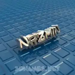 nazmin in Blue Bling style - 3D name wallpaper