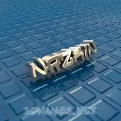 nazrin in Blue Bling style - 3D name wallpaper