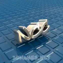 ncc in Blue Bling style - 3D name wallpaper