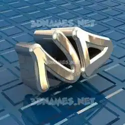 nd in Blue Bling style - 3D name wallpaper